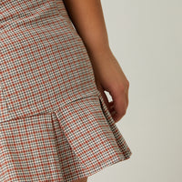Curve Pleated Hem Skirt Plus Size Bottoms -2020AVE