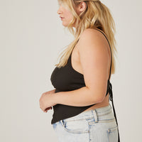 Curve Pointed Hem Tank Plus Size Tops -2020AVE