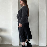 Curve Satin Midi Skirt Plus Size Bottoms -2020AVE