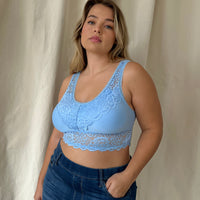 Curve Seamless Lace Padded Bralette Plus Size Intimates -2020AVE