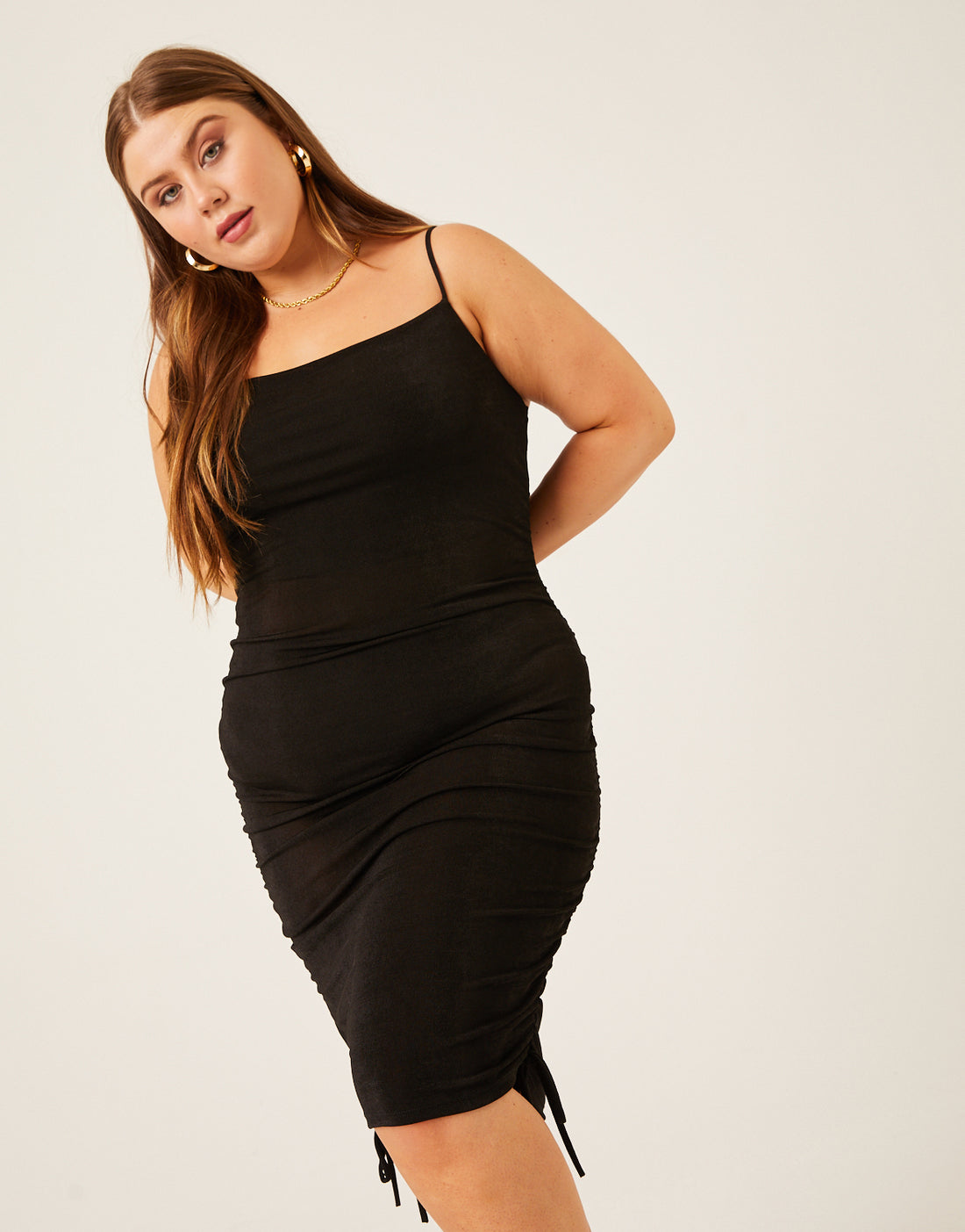 Plus Size Shimmer Side Ruched Dress 2020AVE Plus Size Shimmer Side Ruched Dress 2020AVE