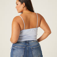 Curve Side Ruched Tank Plus Size Tops -2020AVE