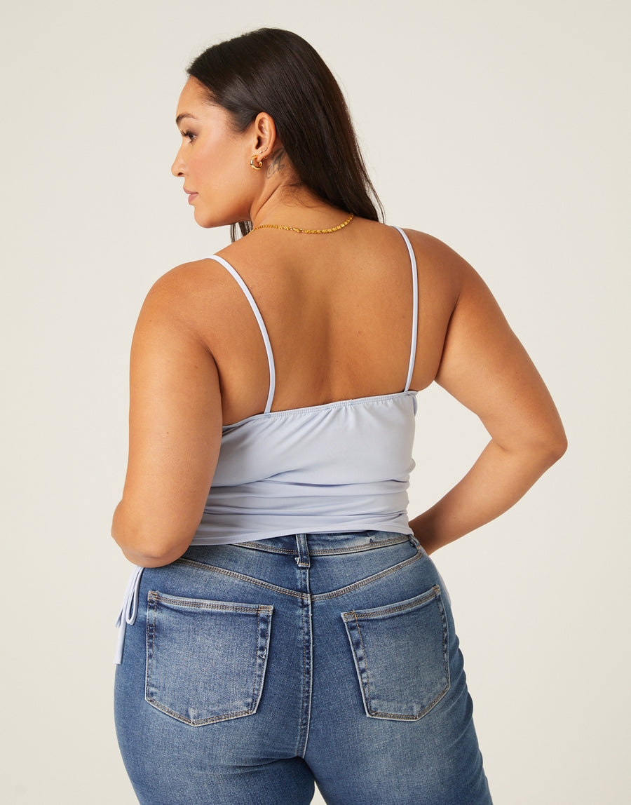 Curve Side Ruched Tank Plus Size Tops -2020AVE