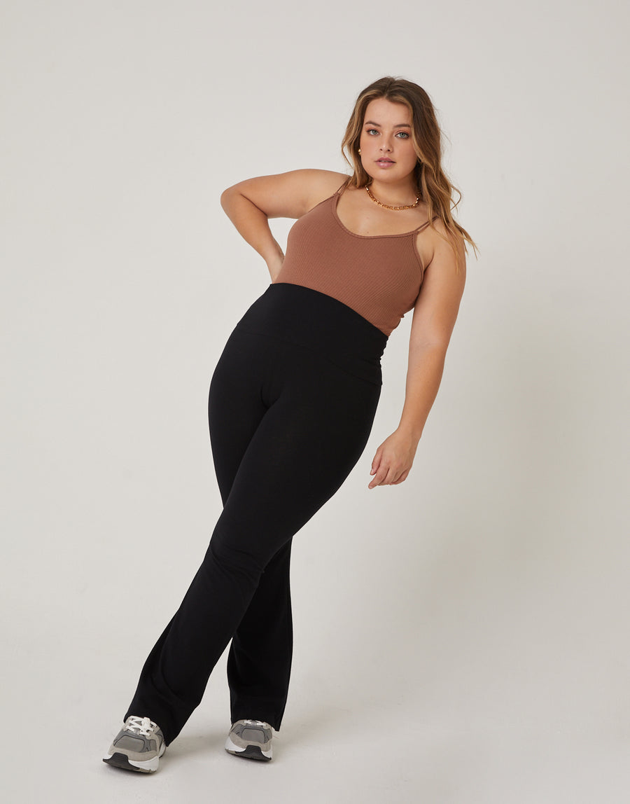 Curve Simple Ribbed Bodysuit Plus Size Tops -2020AVE