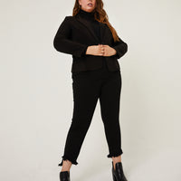 Curve Sleek Blazer Plus Size Outerwear -2020AVE