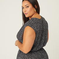 Curve Sleeveless Floral Surplice Romper Plus Size Rompers + Jumpsuits -2020AVE