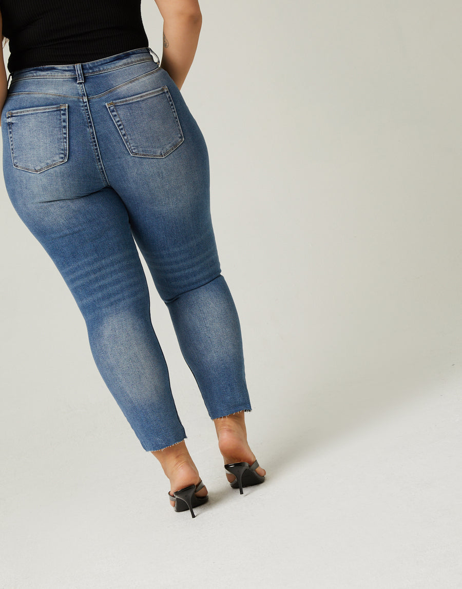 Curve Slim Straight Jeans Plus Size Bottoms -2020AVE