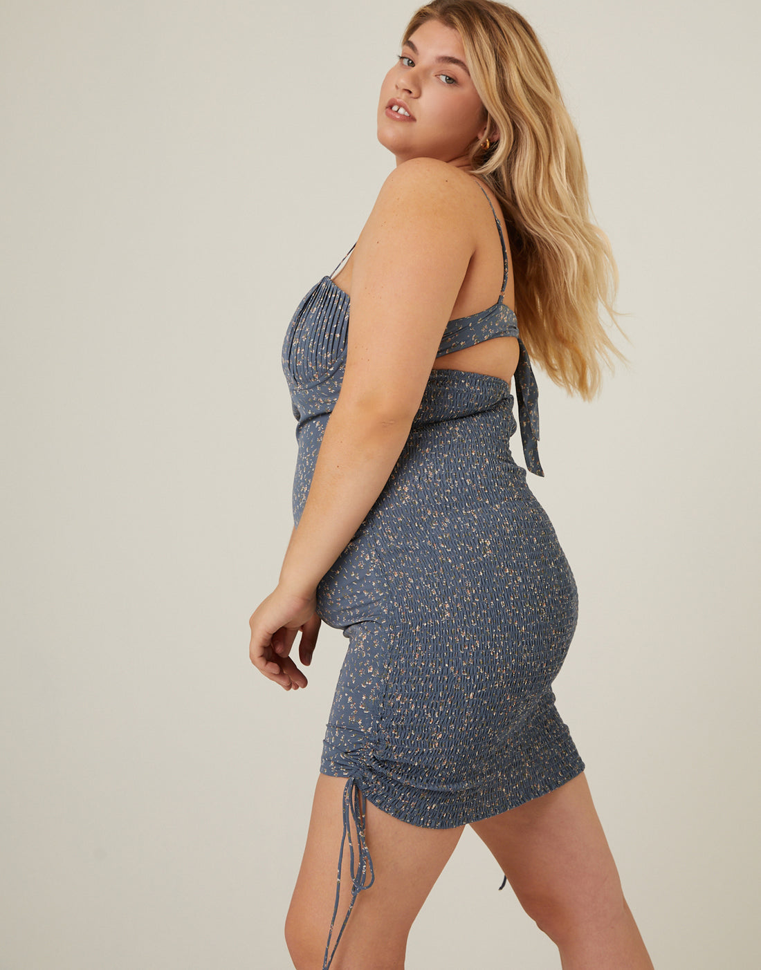 Curve Smocked Back Summer Dress Plus Size Dresses -2020AVE