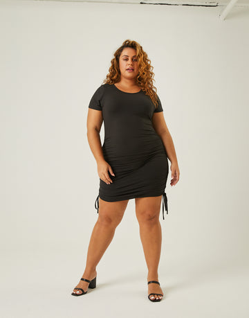 Curve Soft Side Ruched Dress Plus Size Dresses -2020AVE