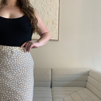 Curve Spotted Woven Skirt Plus Size Bottoms -2020AVE