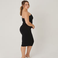 Curve Strapless Bodycon Dress Plus Size Dresses -2020AVE