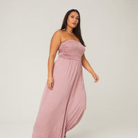 Curve Strapless Maxi Dress Plus Size Dresses -2020AVE