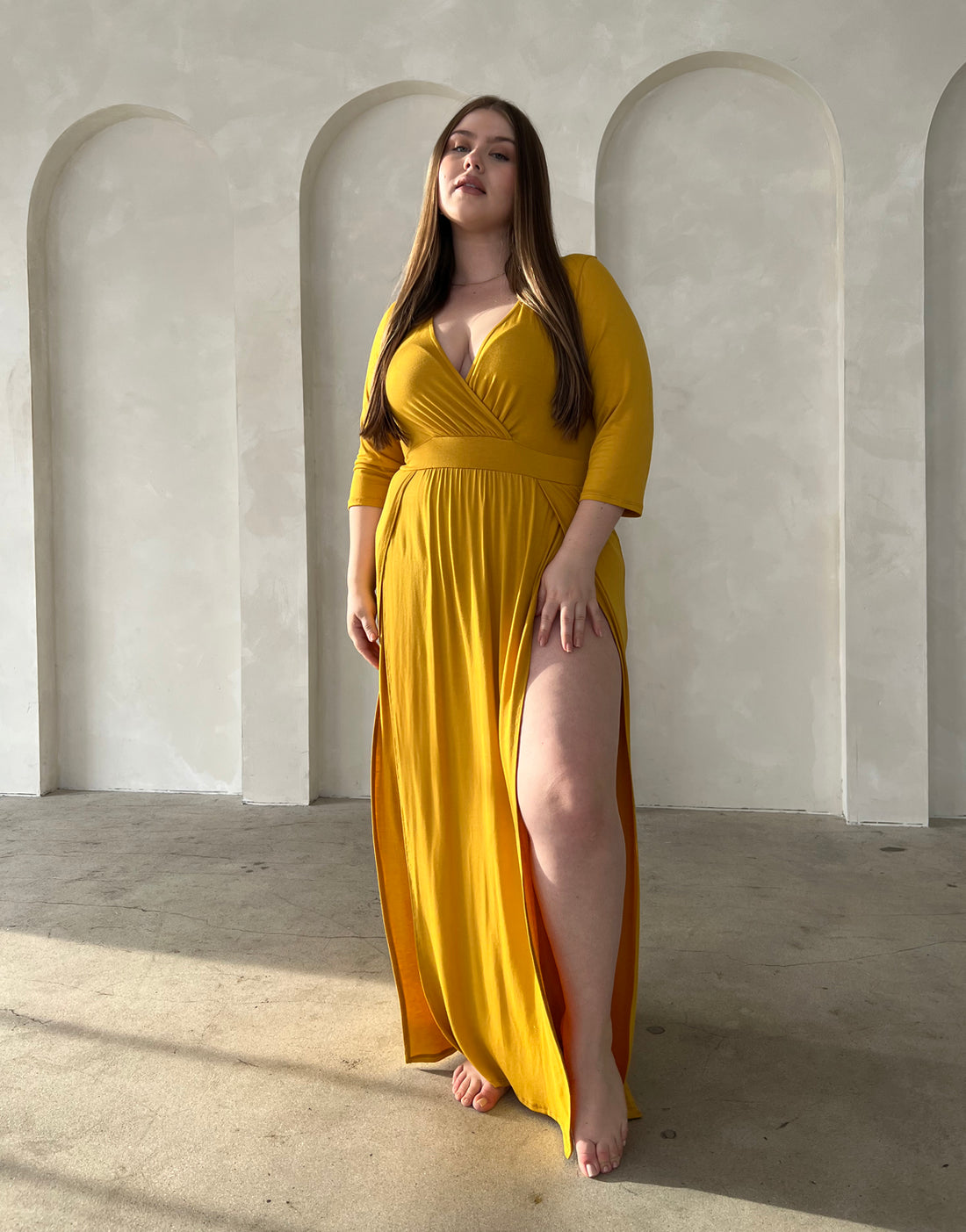 Plus Size Sultry Double Slit Dress - Plus Size Dresses - Maxi Dress 2020AVE Plus Size Sultry Double Slit Dress - Plus Size Dresses - Maxi Dress 2020AVE