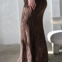 Curve Wavy Metallic Maxi Dress Plus Size Dresses -2020AVE