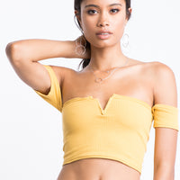 Daydreaming Off The Shoulder Top Tops Mustard XS -2020AVE