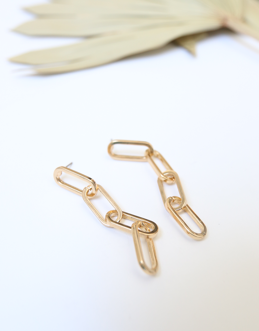 Desire Chain Earrings Jewelry Gold One Size -2020AVE