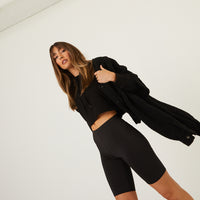 Cropped Active Hoodie Tops -2020AVE