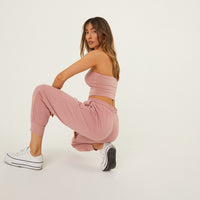 Classic Drawstring Joggers Bottoms Pink Small -2020AVE