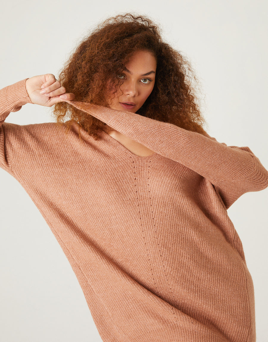 Oversized Knit Sweater Dress Dresses -2020AVE