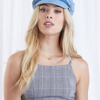 Emily Cabby Hat Accessories Blue Denim One Size -2020AVE