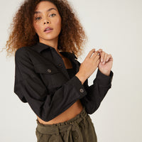Erin Cropped Button Up Shirt Tops -2020AVE