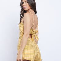 Falling For You Plaid Romper Rompers + Jumpsuits -2020AVE