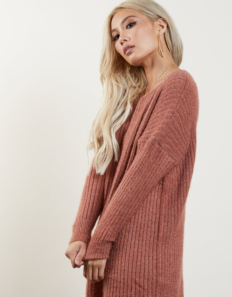 Free Fall Sweater Dress Tops -2020AVE