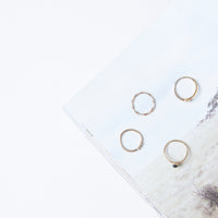 Genevive Black Stone Ring Set Jewelry -2020AVE