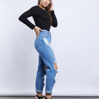 Girls Night Out Ribbed Bodysuit Tops -2020AVE