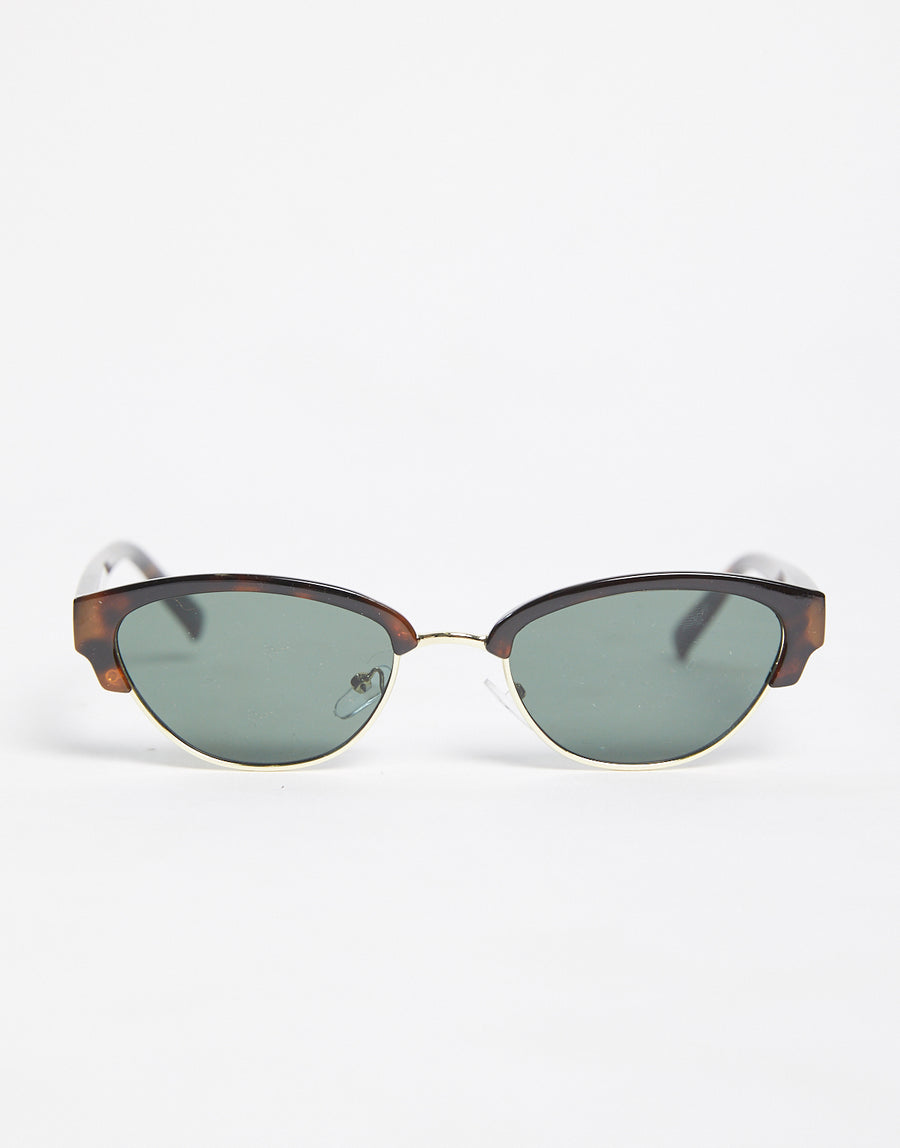 Half Frame Cat Eye Sunglasses Accessories Tortoise One Size -2020AVE