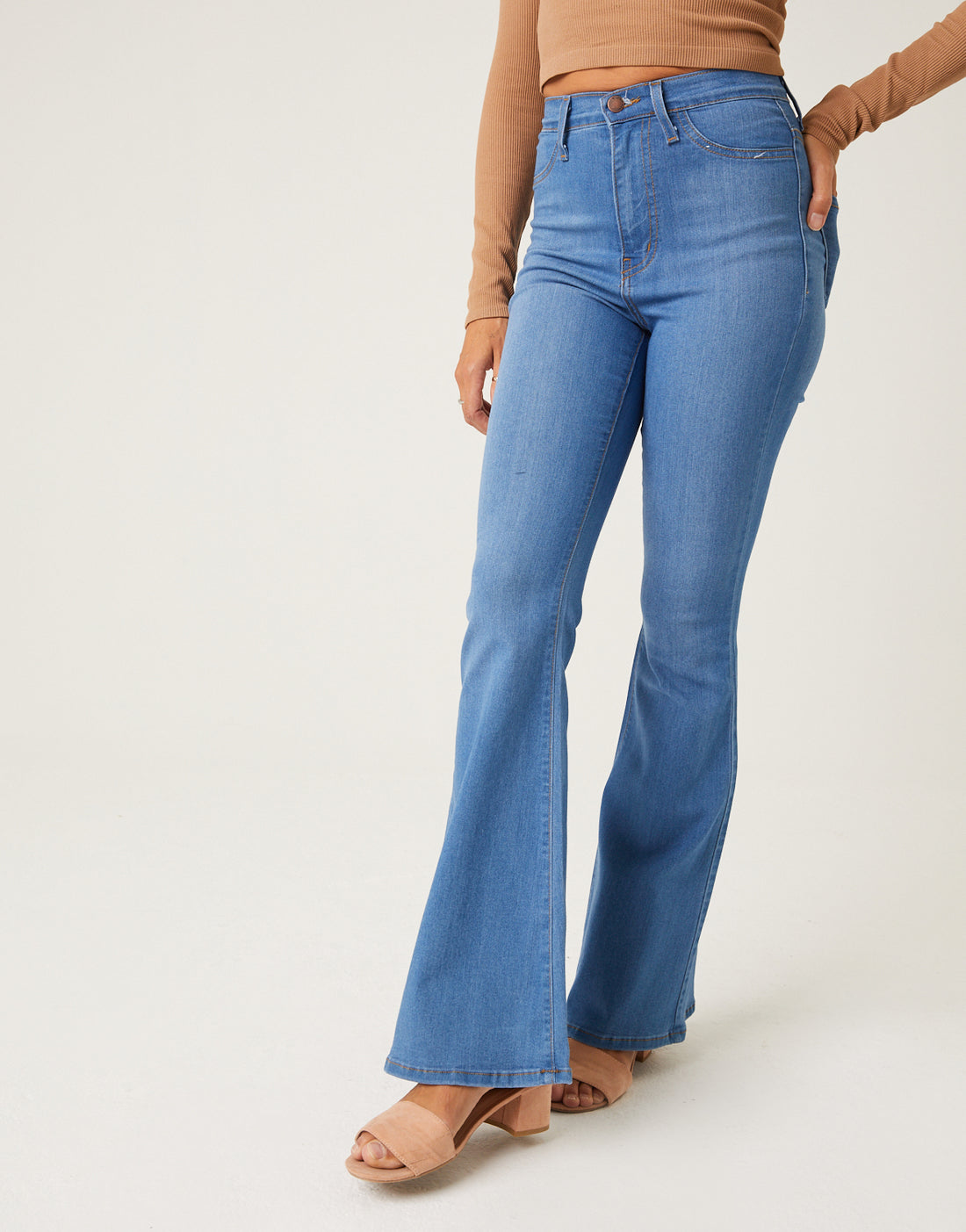 High Waist Flare Jeans Bottoms -2020AVE