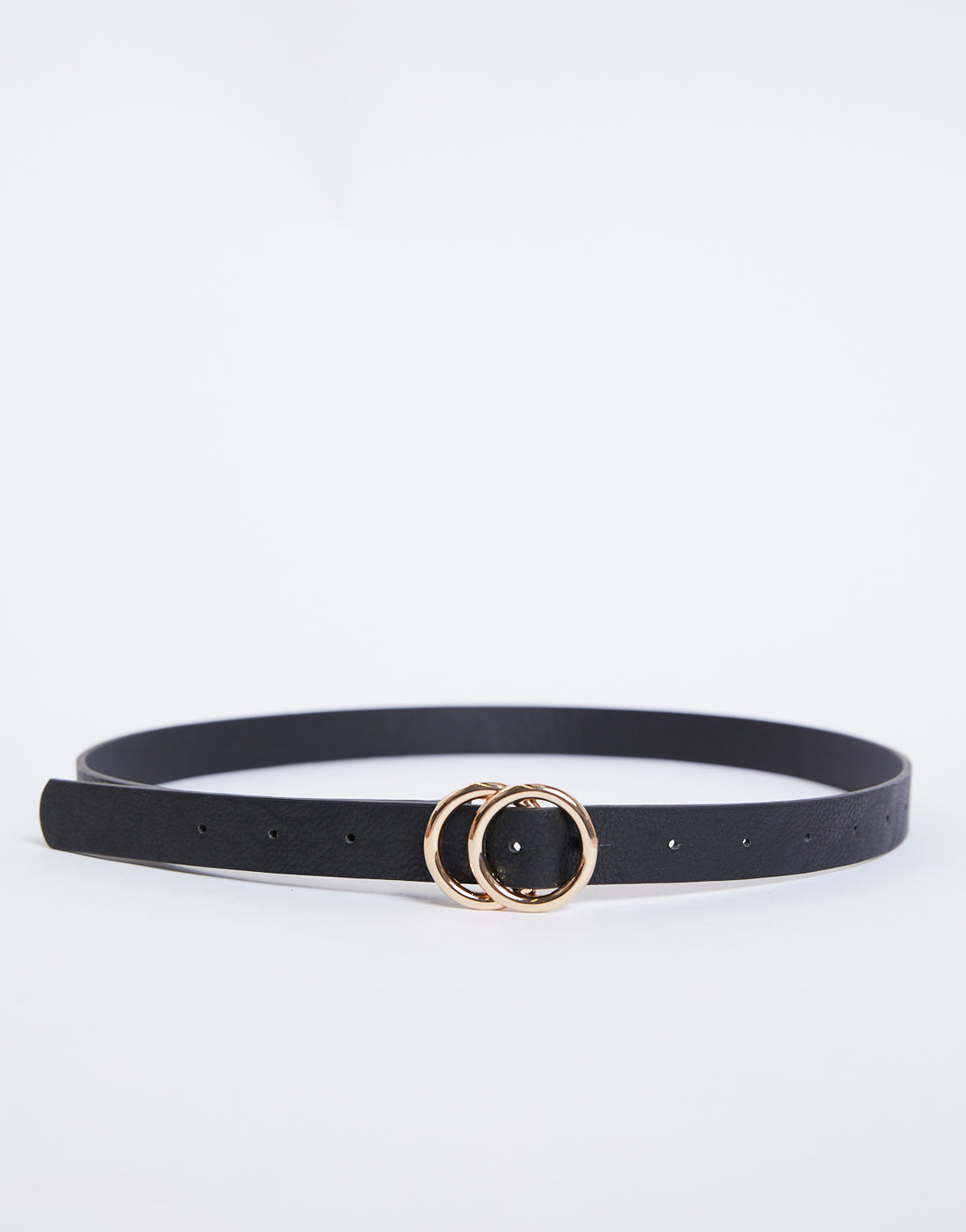 In Circles Simple Belt Accessories Black/Gold One Size -2020AVE