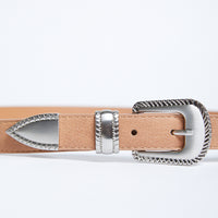 In The Details Buckle Belt Accessories Tan/Silver One Size -2020AVE