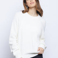 Jade Fuzzy Sweater Tops Ivory S/M -2020AVE