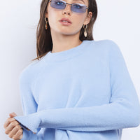 Jade Fuzzy Sweater Tops Periwinkle S/M -2020AVE