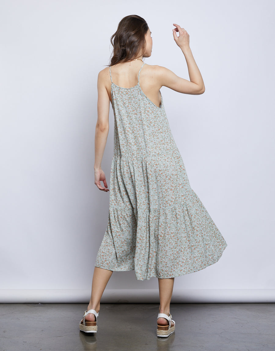 Jenzi Floral Midi Dress Dresses -2020AVE