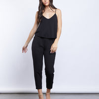 Julia Layered Jumpsuit Rompers + Jumpsuits Black Small -2020AVE