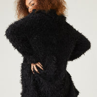 Knee-Length Fuzzy Coat Outerwear -2020AVE