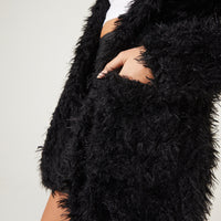 Knee-Length Fuzzy Coat Outerwear -2020AVE