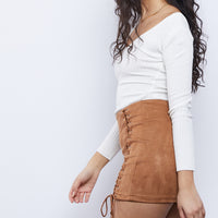 Laced Up Mini Skirt Bottoms -2020AVE