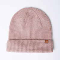Laid-Back Ribbed Beanie Accessories Mauve One Size -2020AVE