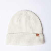 Laid-Back Ribbed Beanie Accessories Ivory One Size -2020AVE