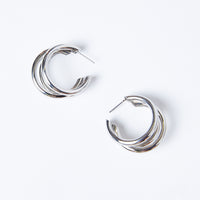 Layers On Layers Hoop Earrings Jewelry Silver One Size -2020AVE