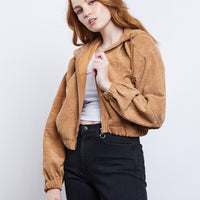 Lennon Corduroy Zip Up Outerwear Camel Small -2020AVE
