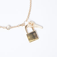 Lock It Up Chain Necklace Jewelry Gold One Size -2020AVE