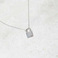 Locked Up Thin Chain Necklace Jewelry Silver One Size -2020AVE