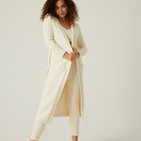 Long Fuzzy Robe With Pockets Outerwear -2020AVE