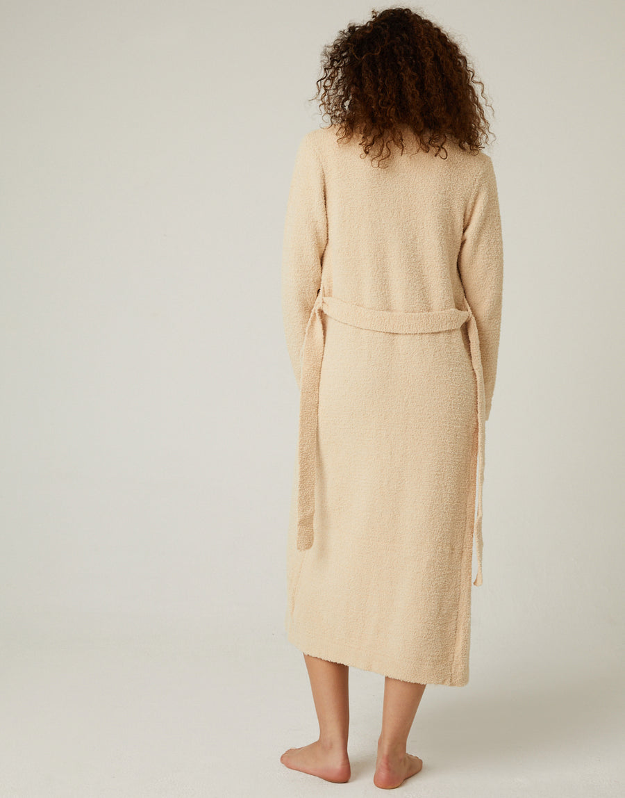 Long Fuzzy Robe With Pockets Outerwear -2020AVE