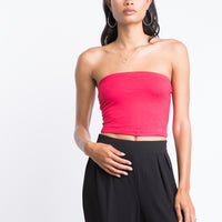 Luna Very Basic Tube Top Tops Red Small -2020AVE