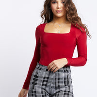 Madison Square Bodysuit Tops Red Small -2020AVE
